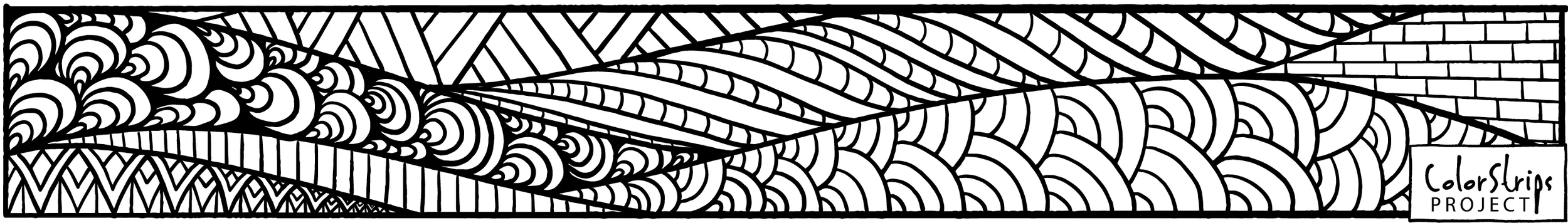 SkyBox, Oodles of Doodles: a long horizontal strip of rolling hills and wave patterns.