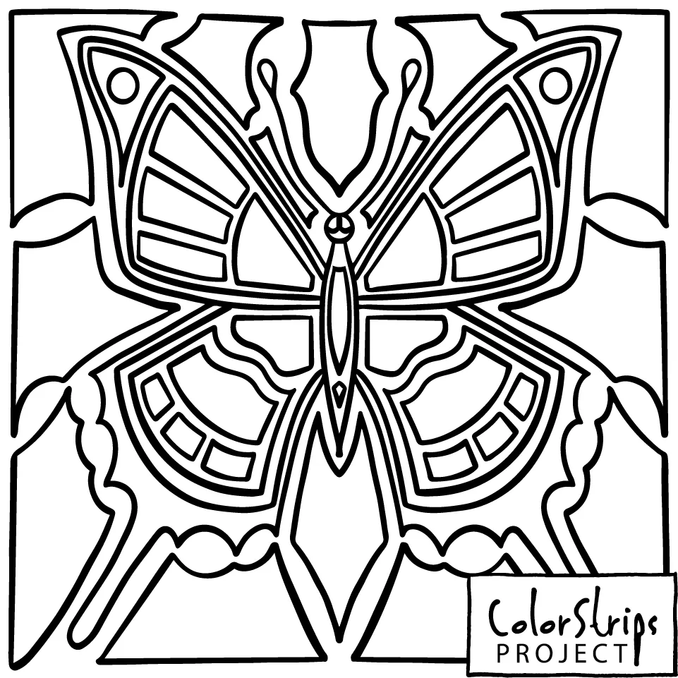 ButterTwo: a symmetrical butterfly with geometric wing panels.