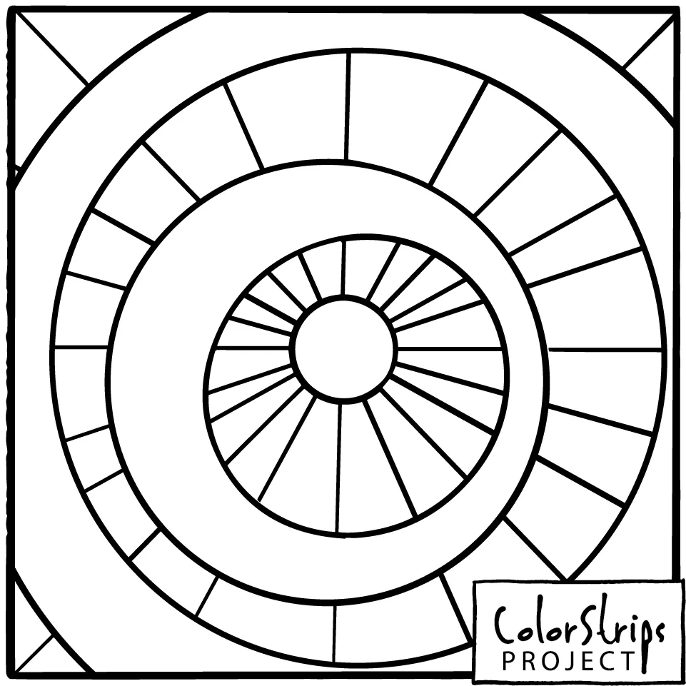 Concentric rings divided into segments around a central circle, like a target.