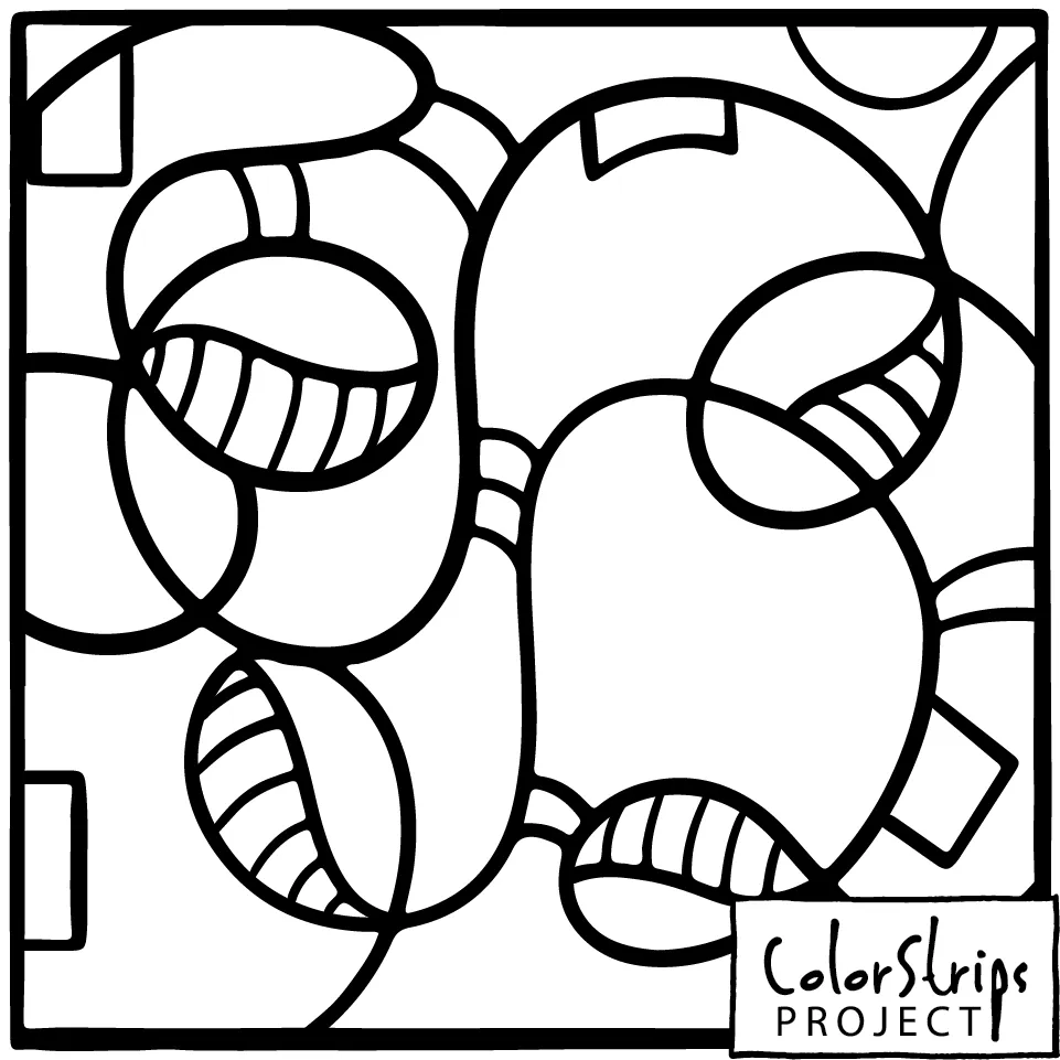 Into the Abstract: overlapping circles, some with striped segments.